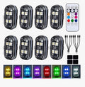 Upgraded 4LEDs 8PCS Wireless LED Strobe Lights