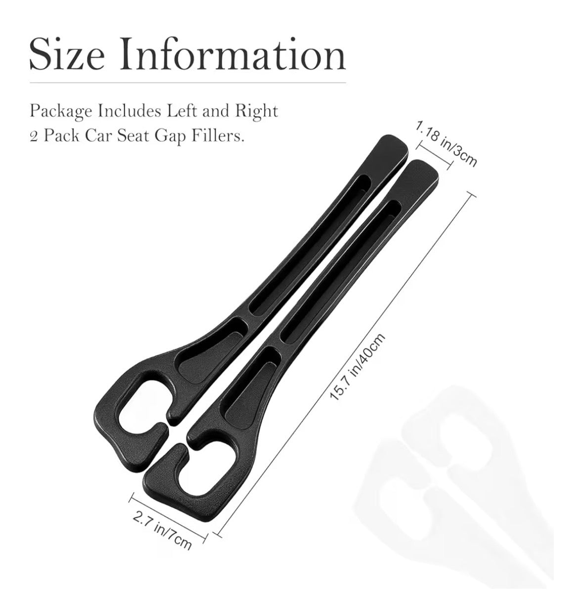 Car Seat Gap Filler 2-Pack, Universal Car Seat Gap Filler Organizer