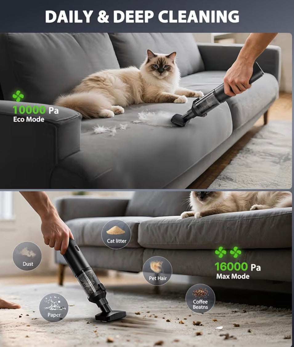 Car Vacuum Portable Cordless Handheld Vacuum Cleaner 4-in-1